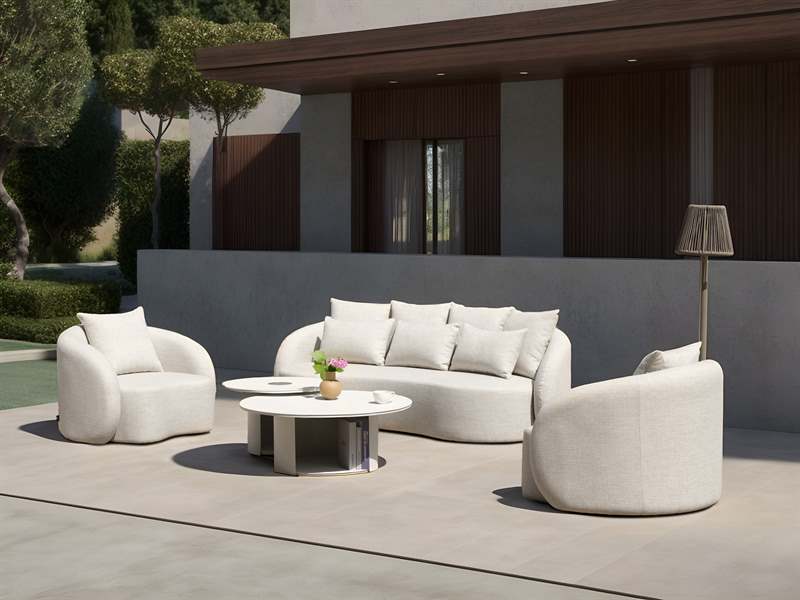Sofá 3 plazas Corinto beige | Kubu #