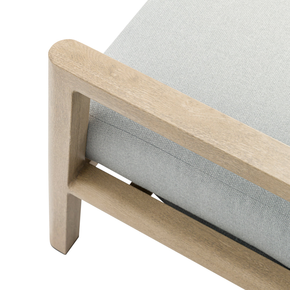 Sofá 3 plazas Harmony aluminio efecto madera y cuerda natural | Kubu #
