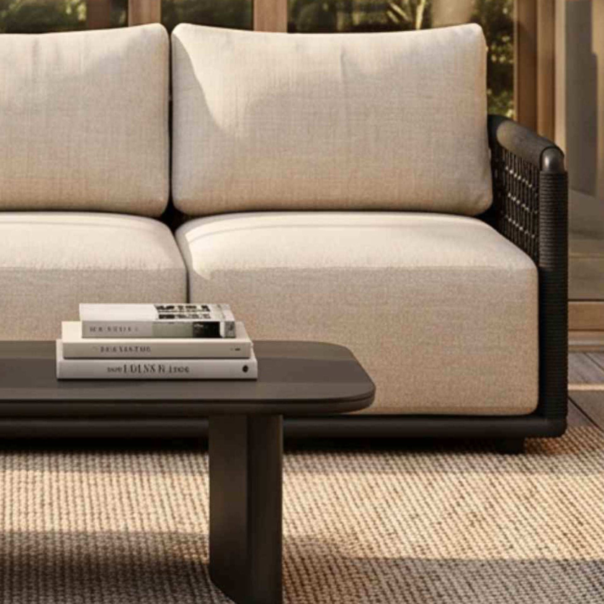 Sofá 3 plazas Santa Ana antracita / beige | Kubu #