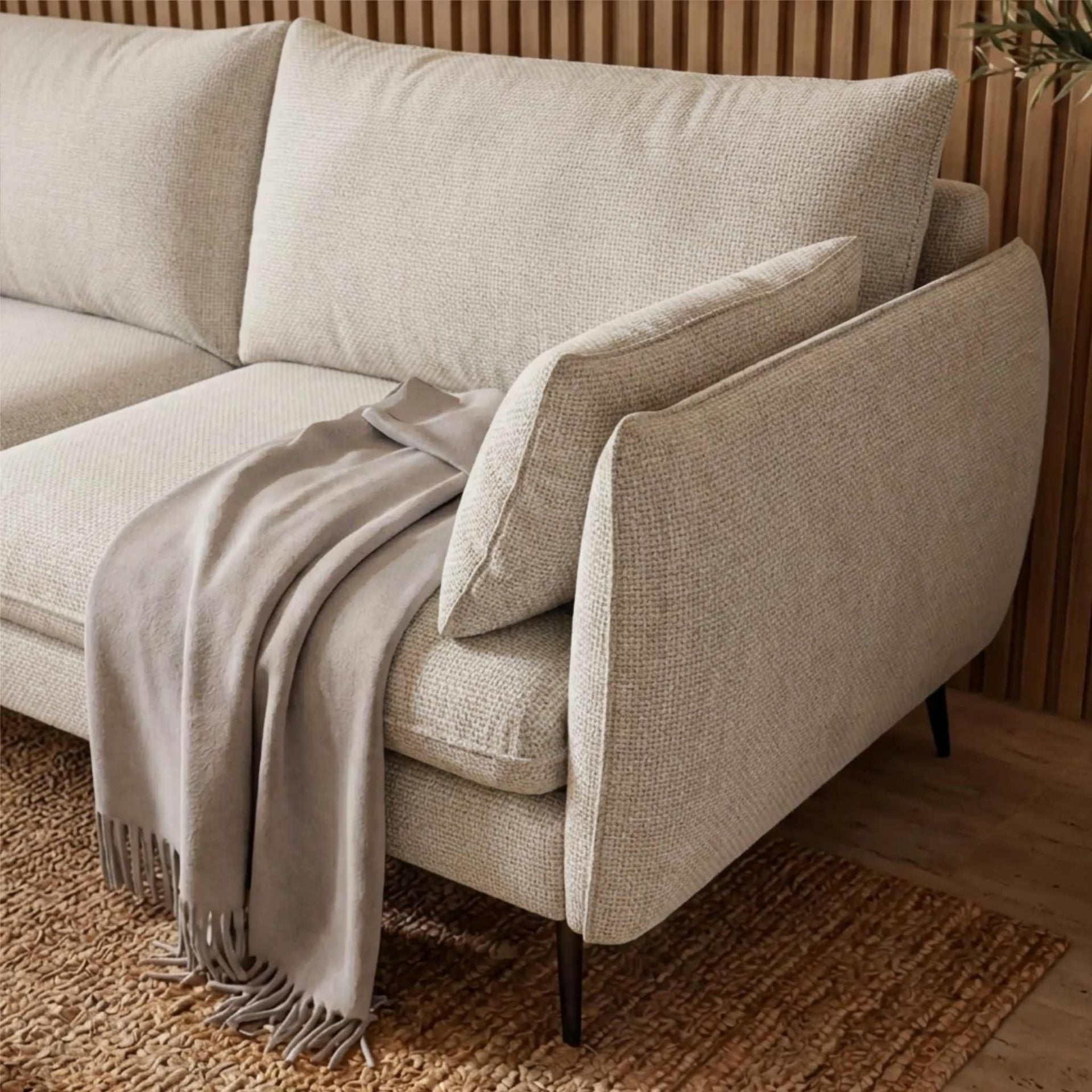 Sofá Albury Chaise Longue Izquierda Blanco Marfil | KUBU | KUBU #
