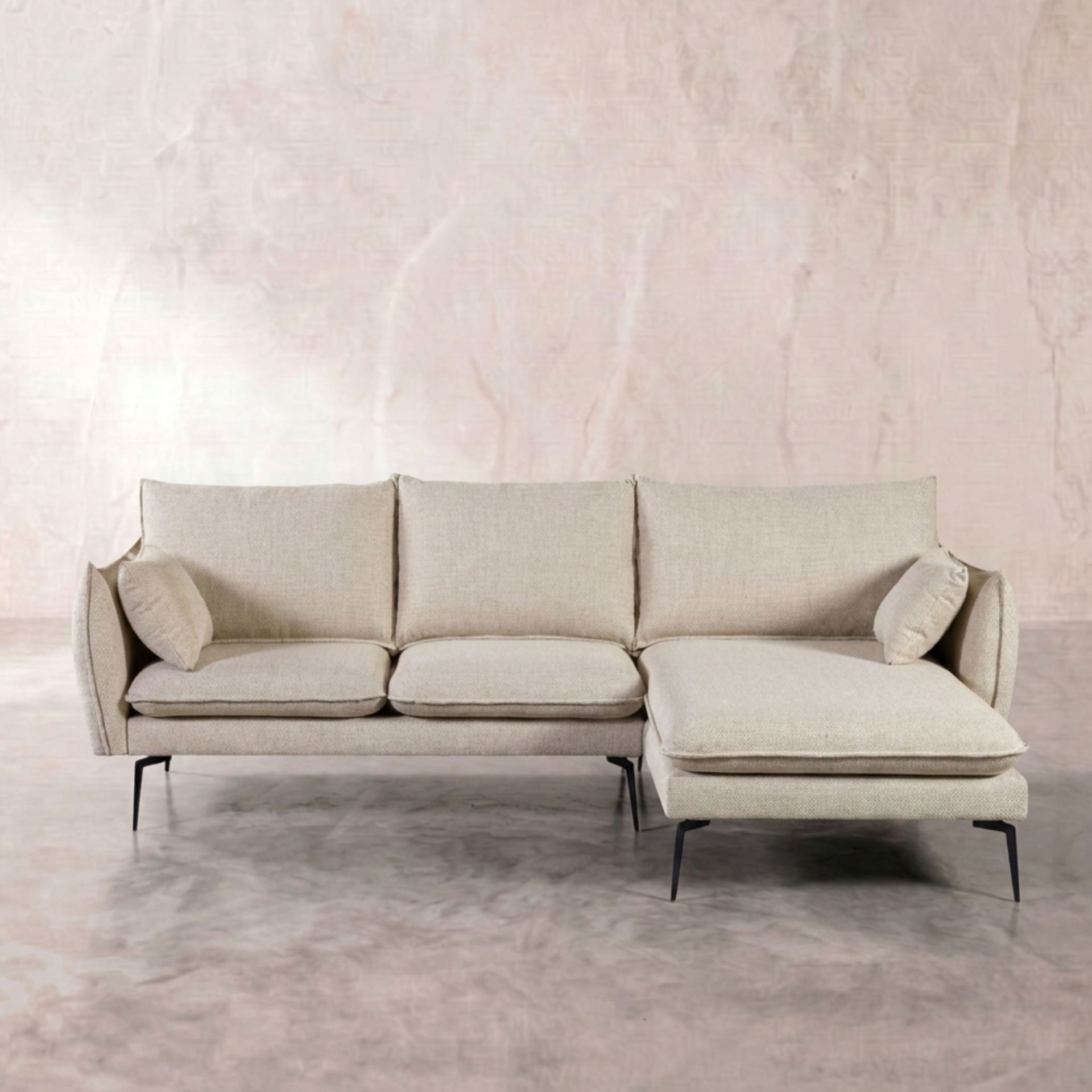 Sofá Albury Chaise Longue Izquierda Blanco Marfil | KUBU | KUBU #