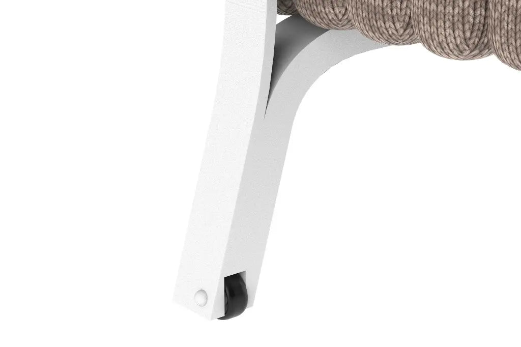 Tumbona Anmore aluminio blanco textil greige | Kubu #