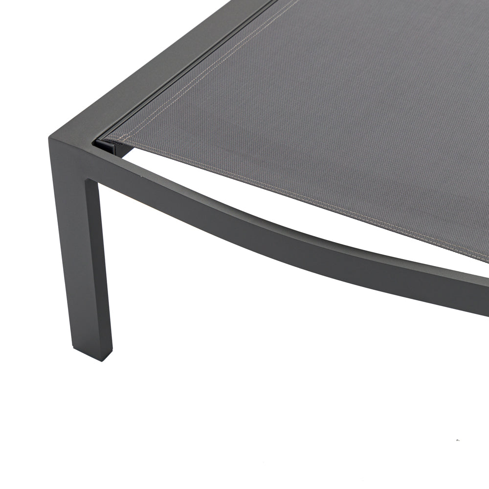 Tumbona Bangor aluminio antracita y textilene antracita | KUBU #
