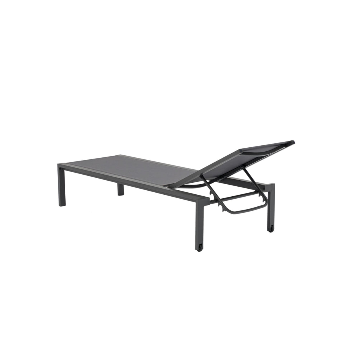 Tumbona Bangor aluminio antracita y textilene antracita | KUBU #