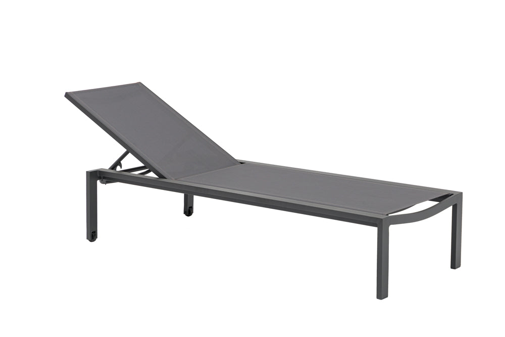 Tumbona Bangor aluminio antracita y textilene antracita | Kubu #