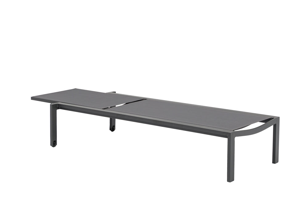 Tumbona Bangor aluminio antracita y textilene antracita | Kubu #