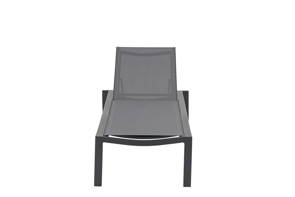 Tumbona Bangor aluminio antracita y textilene antracita | Kubu #
