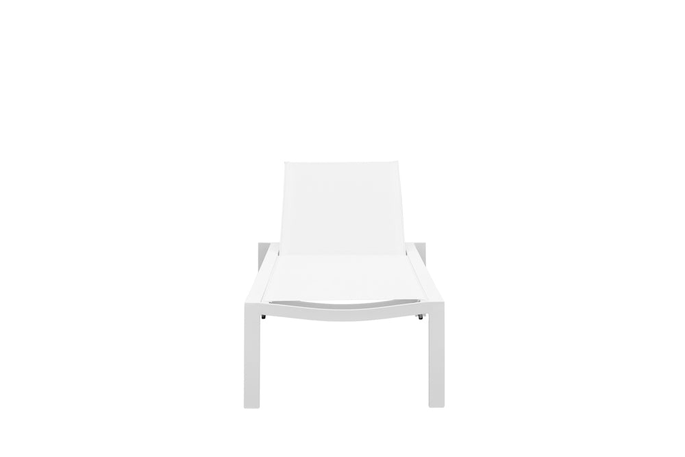 Tumbona Bangor aluminio blanco y textilene blanco | Kubu #