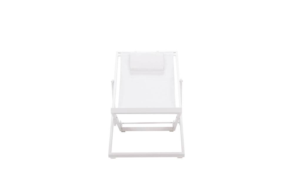 Tumbona Davis aluminio y textilene blanco | Kubu #