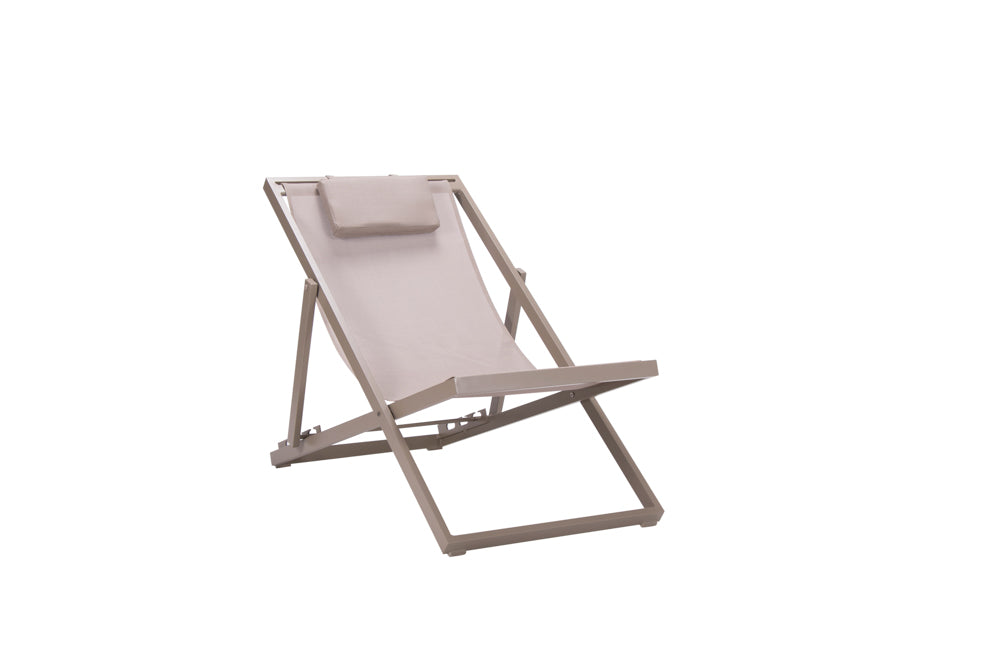 Tumbona Davis aluminio y textilene taupe | Kubu #