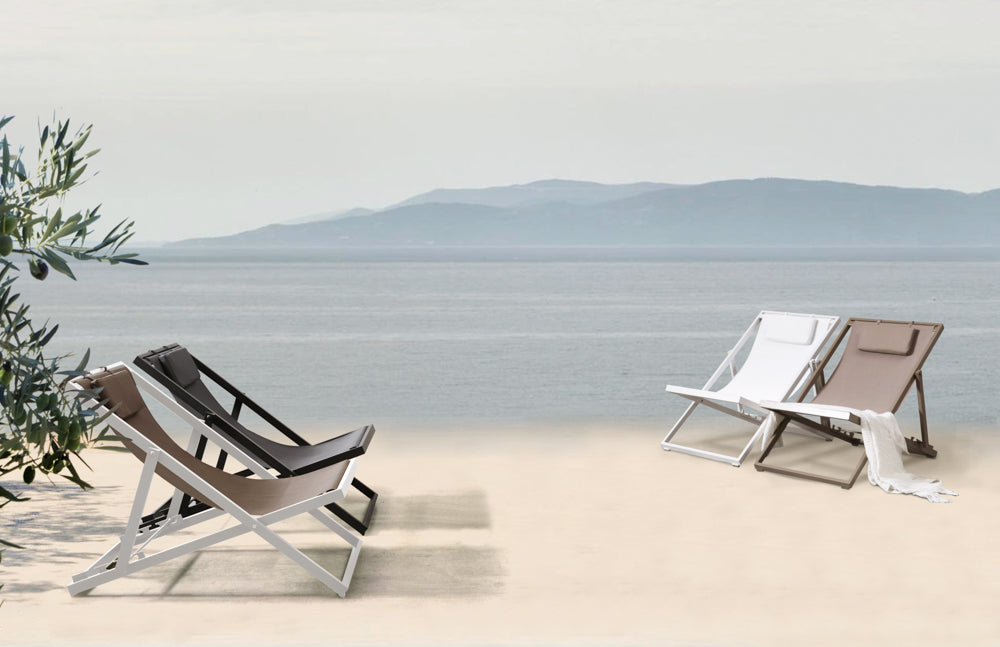 Tumbona Davis aluminio y textilene taupe | Kubu #