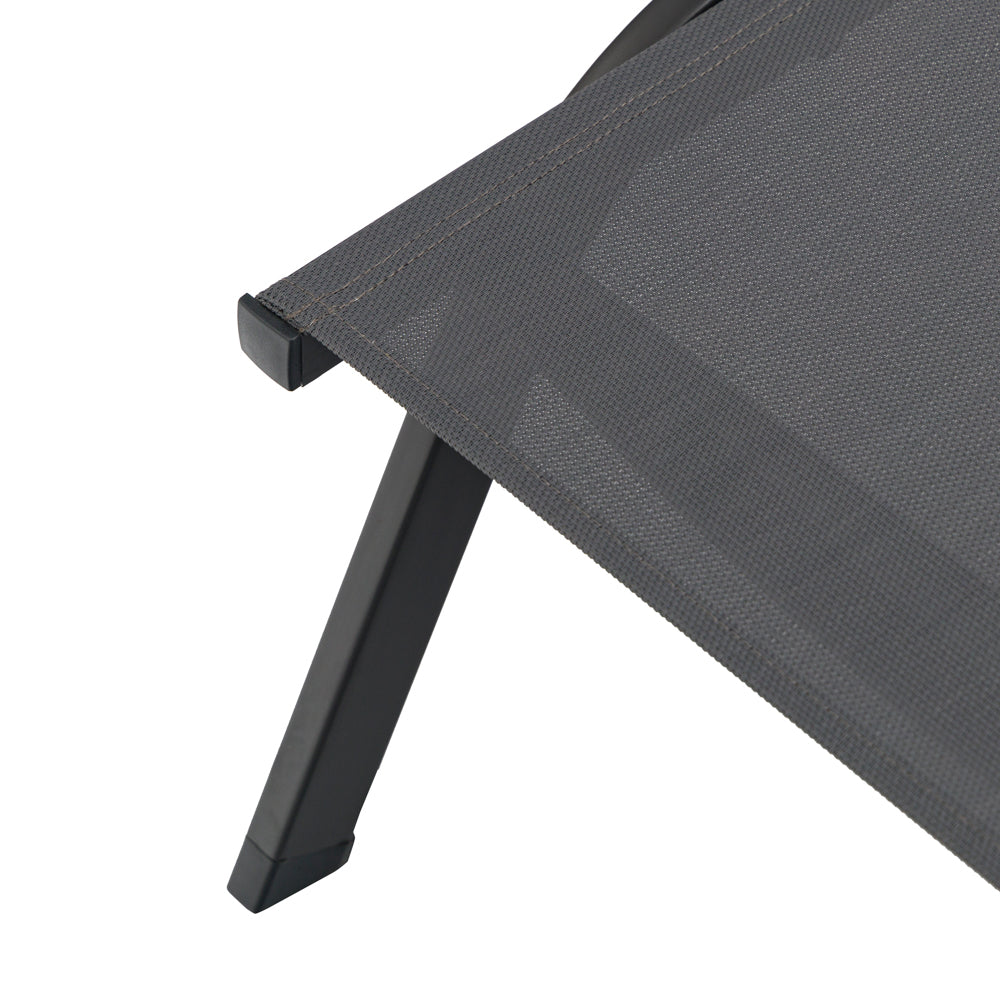 Tumbona Galt aluminio y textilene antracita | Kubu #