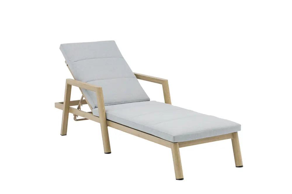 Tumbona Harmony aluminio efecto madera.