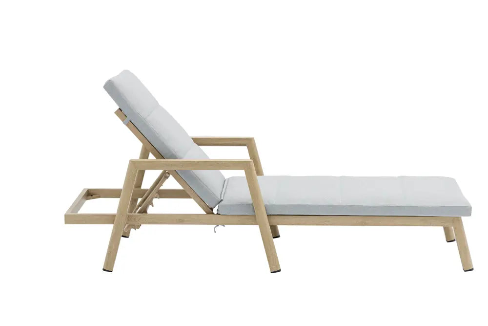 Tumbona Harmony aluminio efecto madera. | Kubu #