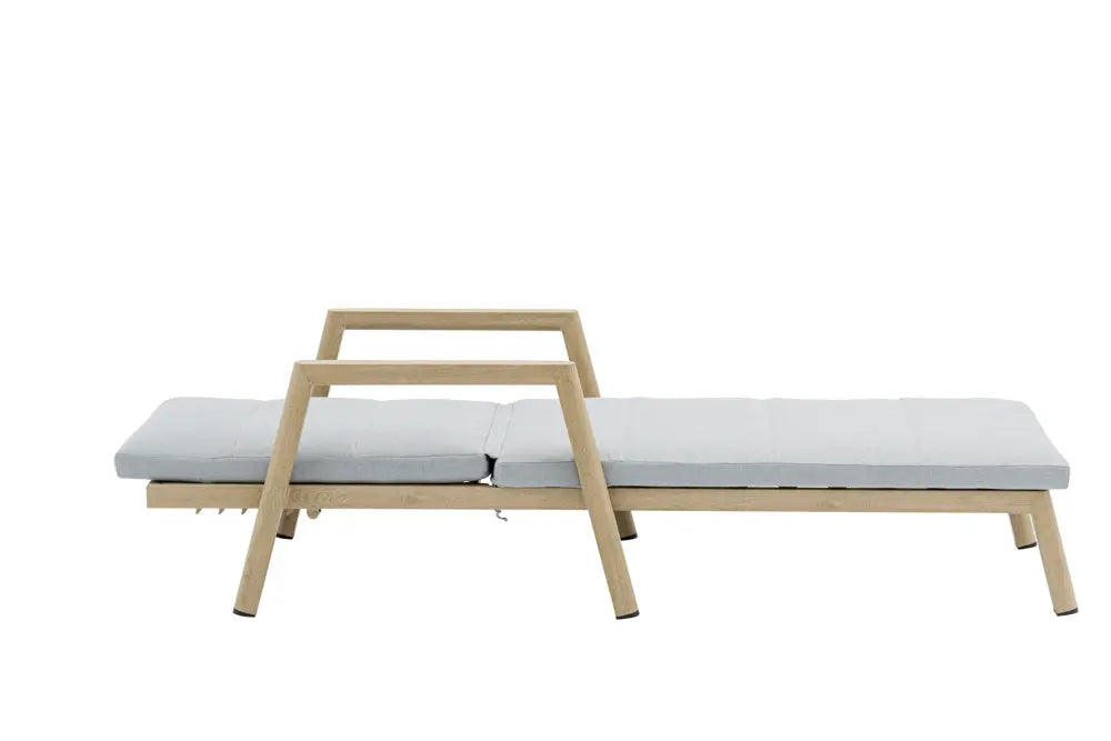 Tumbona Harmony aluminio efecto madera. | Kubu #