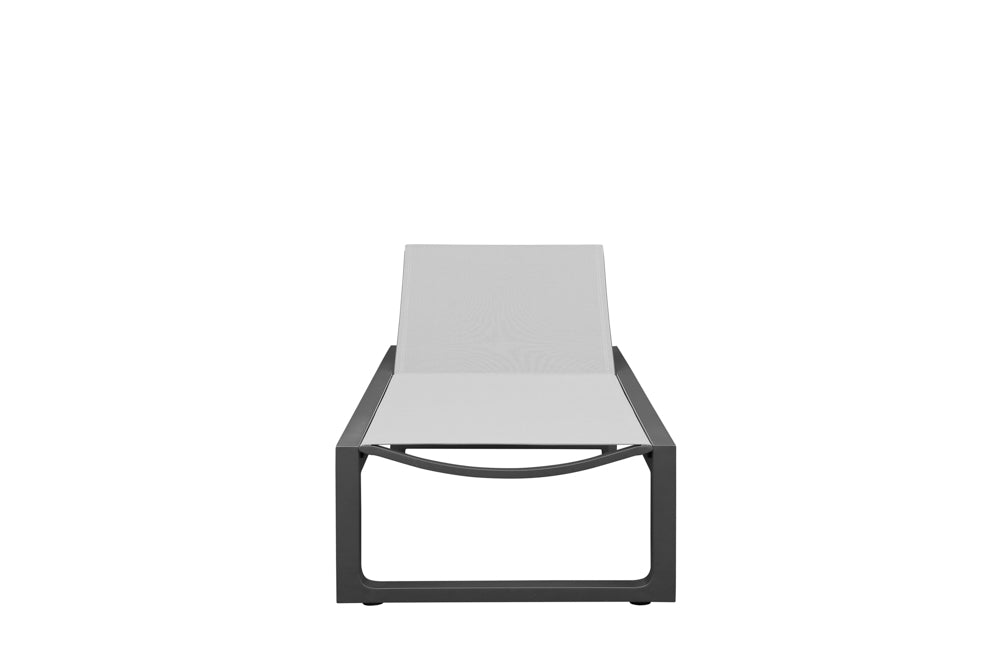 Tumbona Onix aluminio antracita textilene gris medio | Kubu #