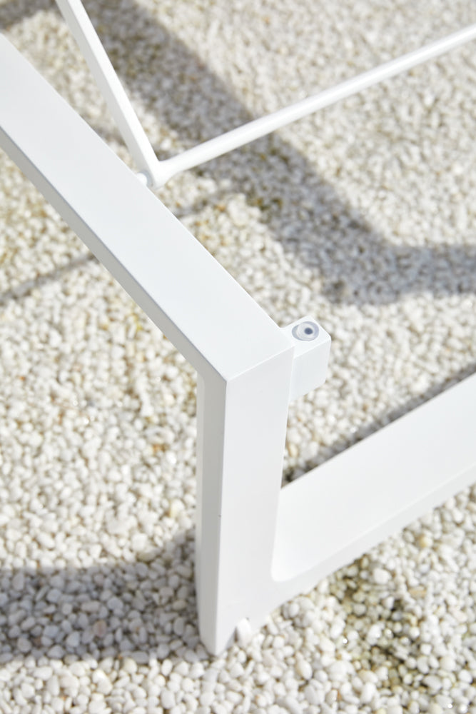 Tumbona Onix aluminio blanco textilene gris claro | Kubu #