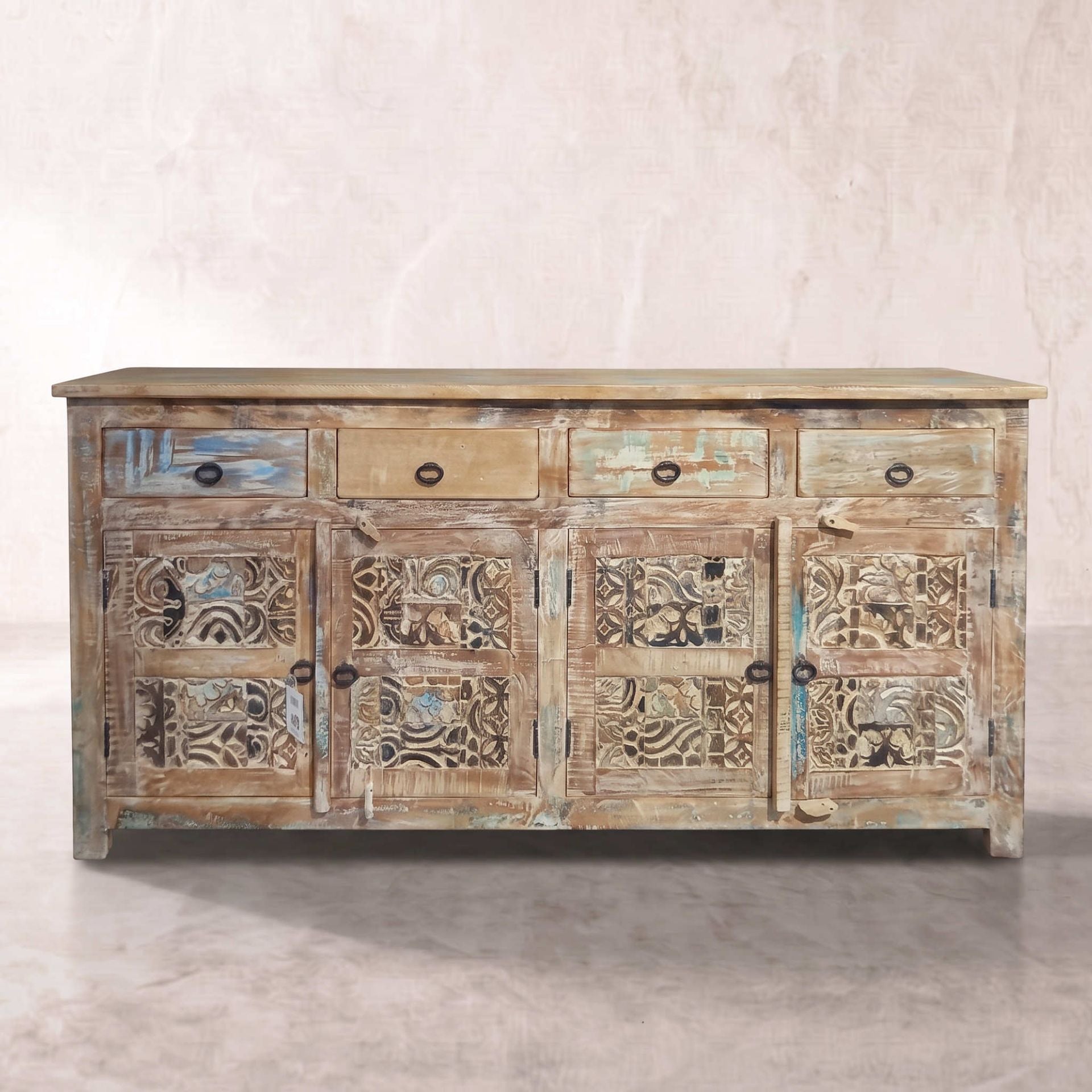 Aparador Alhmirah 4 puertas - 4 cajones 176x40x90cm | Madera de Mango