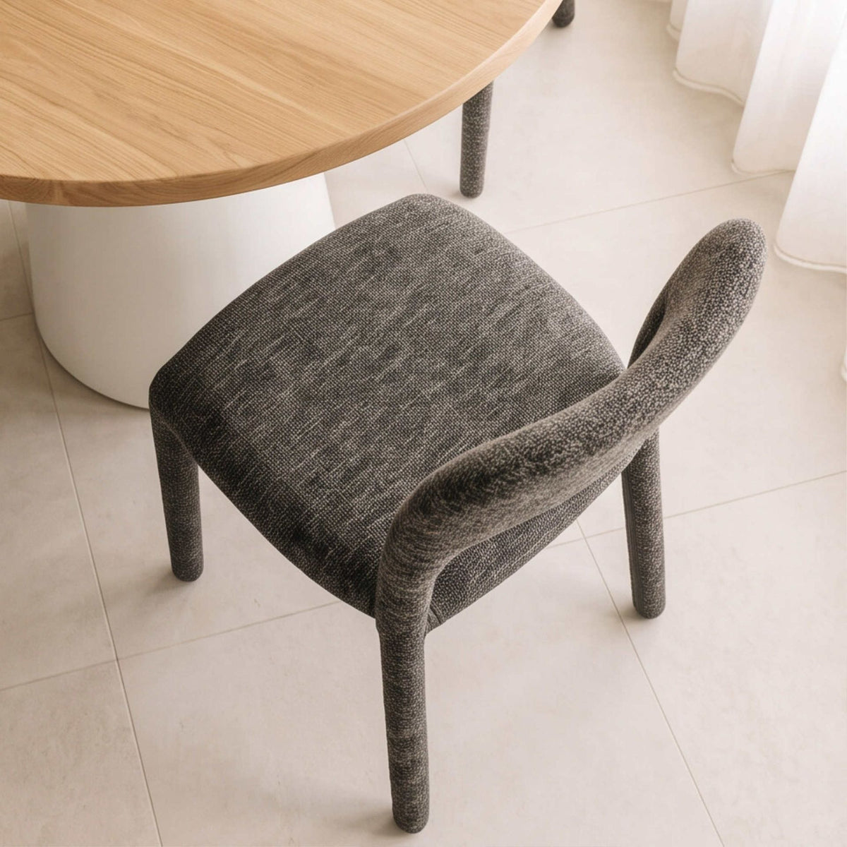 Silla de comedor Horsens gris | Tapizada y Apilable