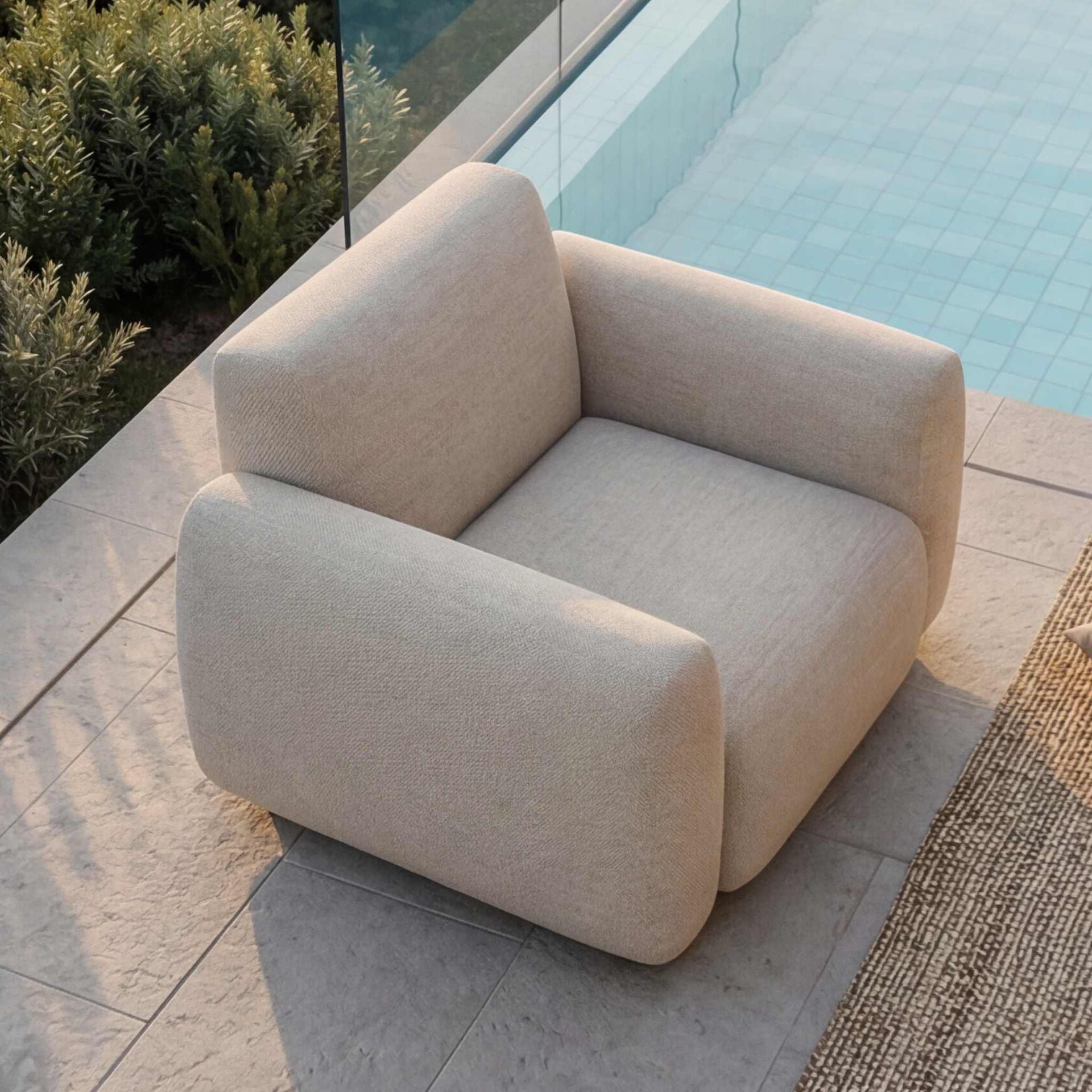 Sofá 1 plaza Riverside beige | kubu #