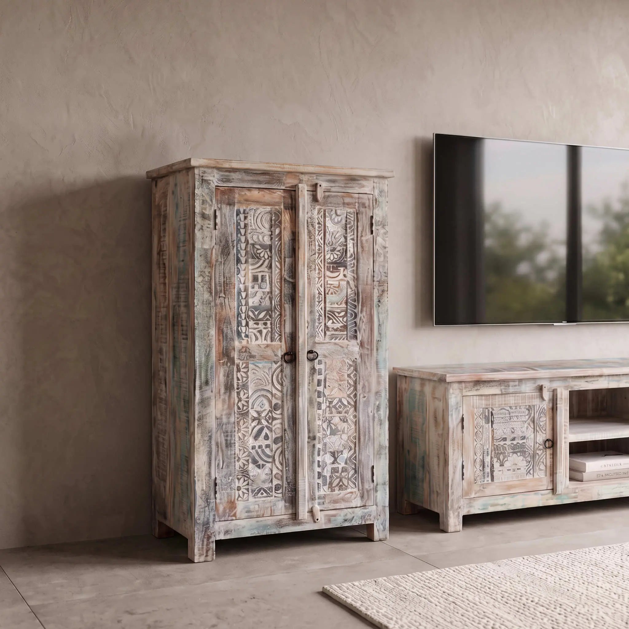 Armario Alhmirah 72x40x135cm | Madera de Mango