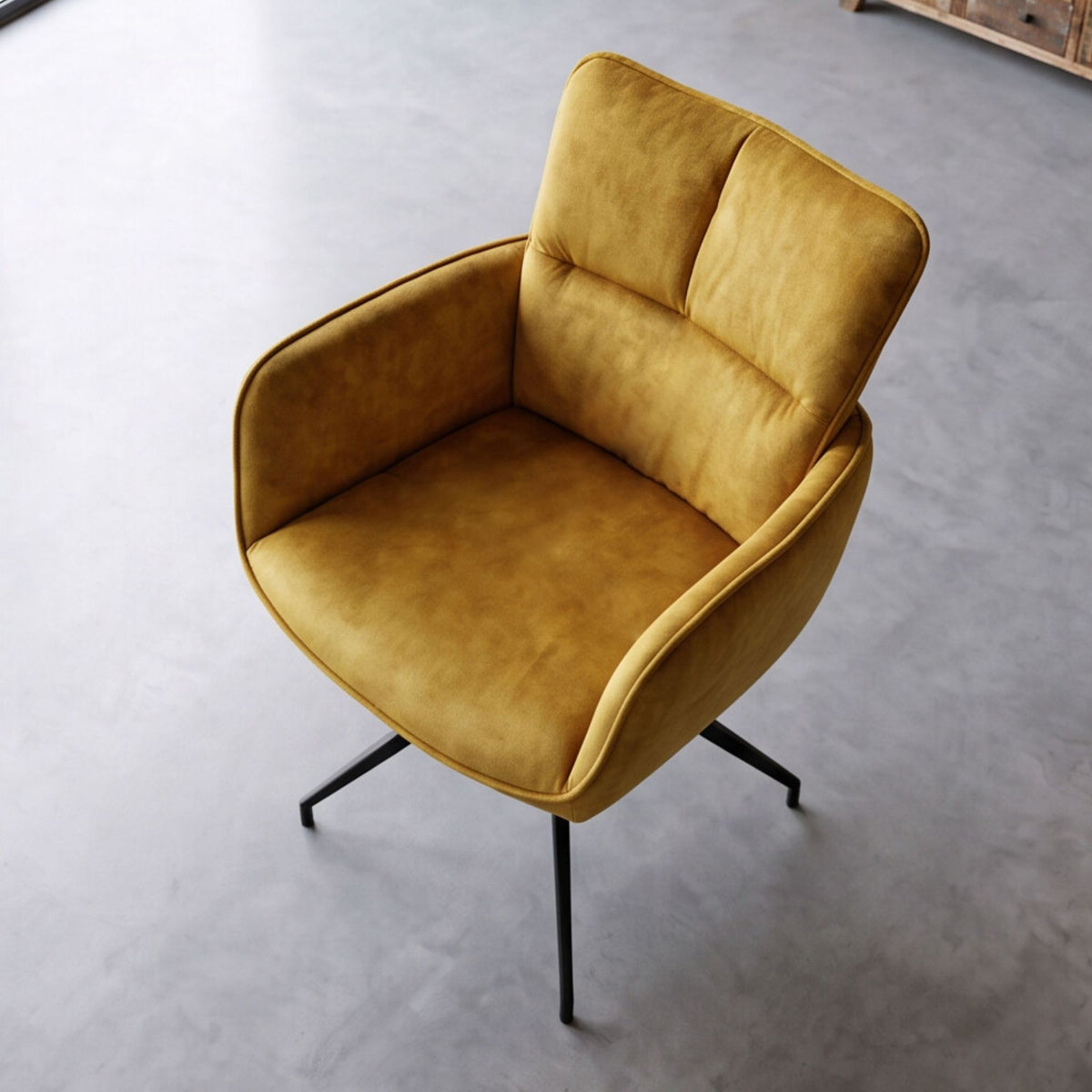 Silla de comedor con brazos Luxton Gold | Kubu