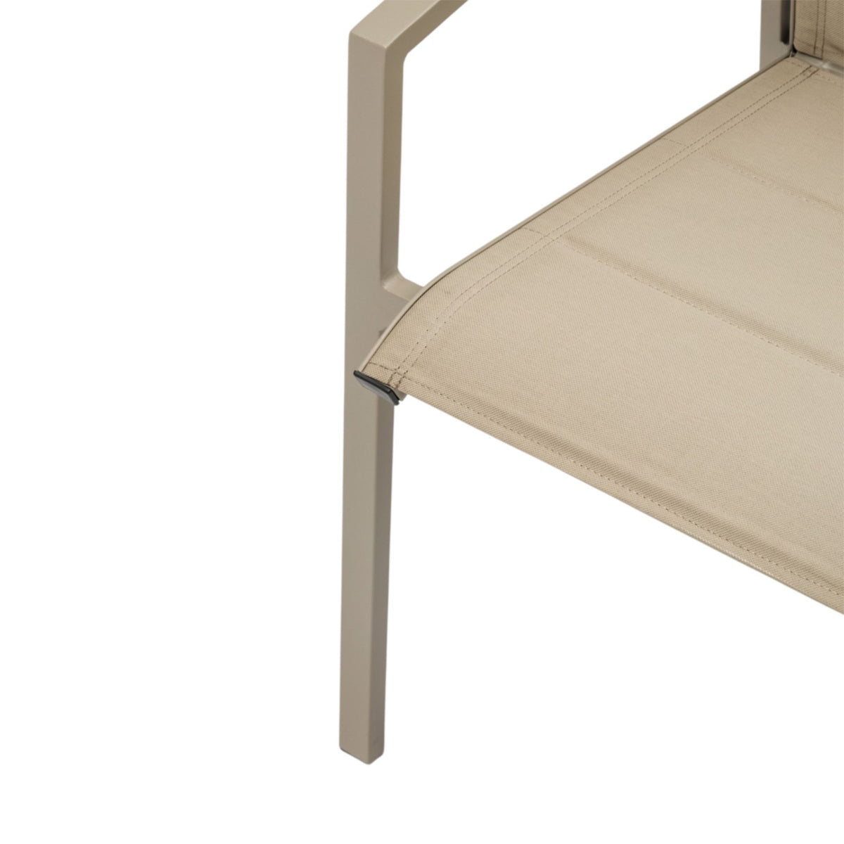 Sillón de comedor ORICK aluminio y textilene taupe.