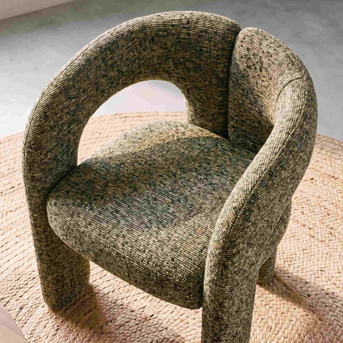 Silla de comedor Kolding Verde | Tapizado y Apilable