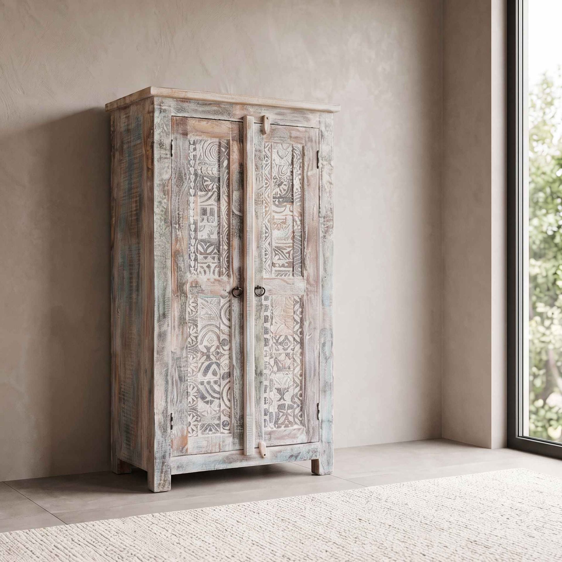 Armario Alhmirah 72x40x135cm | Madera de Mango