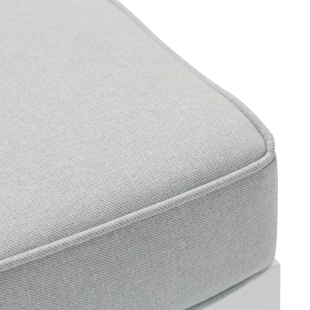 Módulo ampliación Niland aluminio blanco y cojinería gris claro. | Kubu #