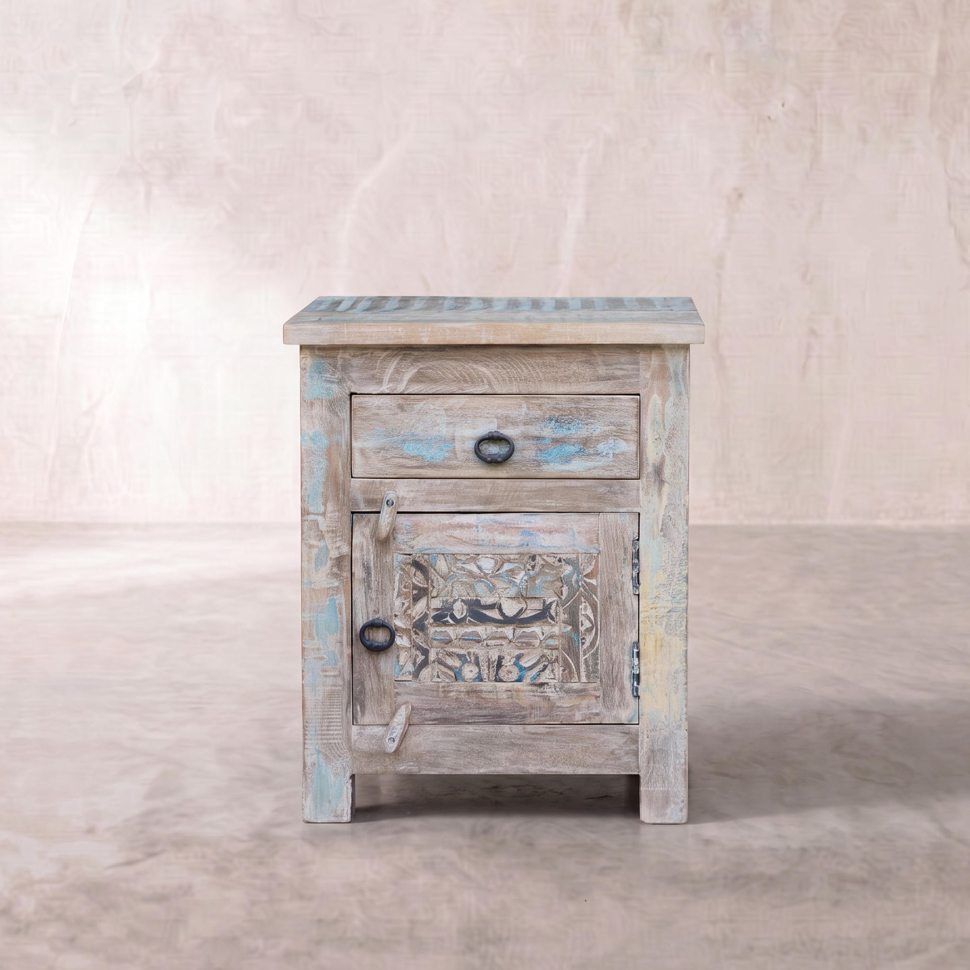 Mesita de noche Alhmirah 50x40x60cm | Madera de Mango