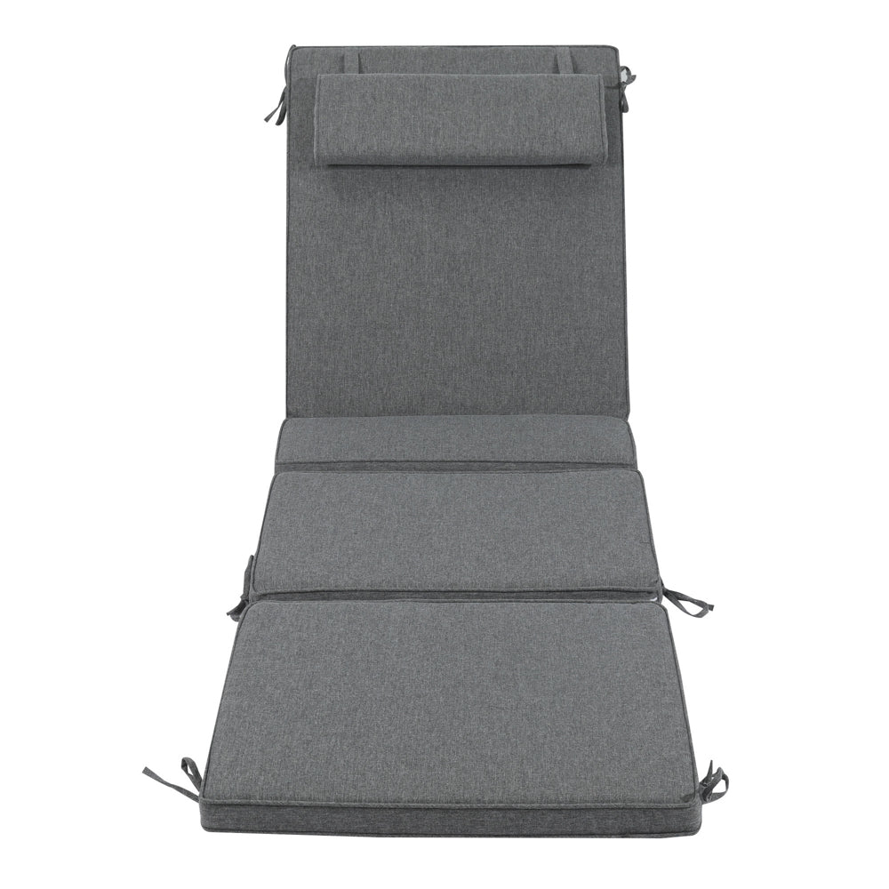 Cojín para tumbona Mati 50x192x5 cm color gris oscuro.