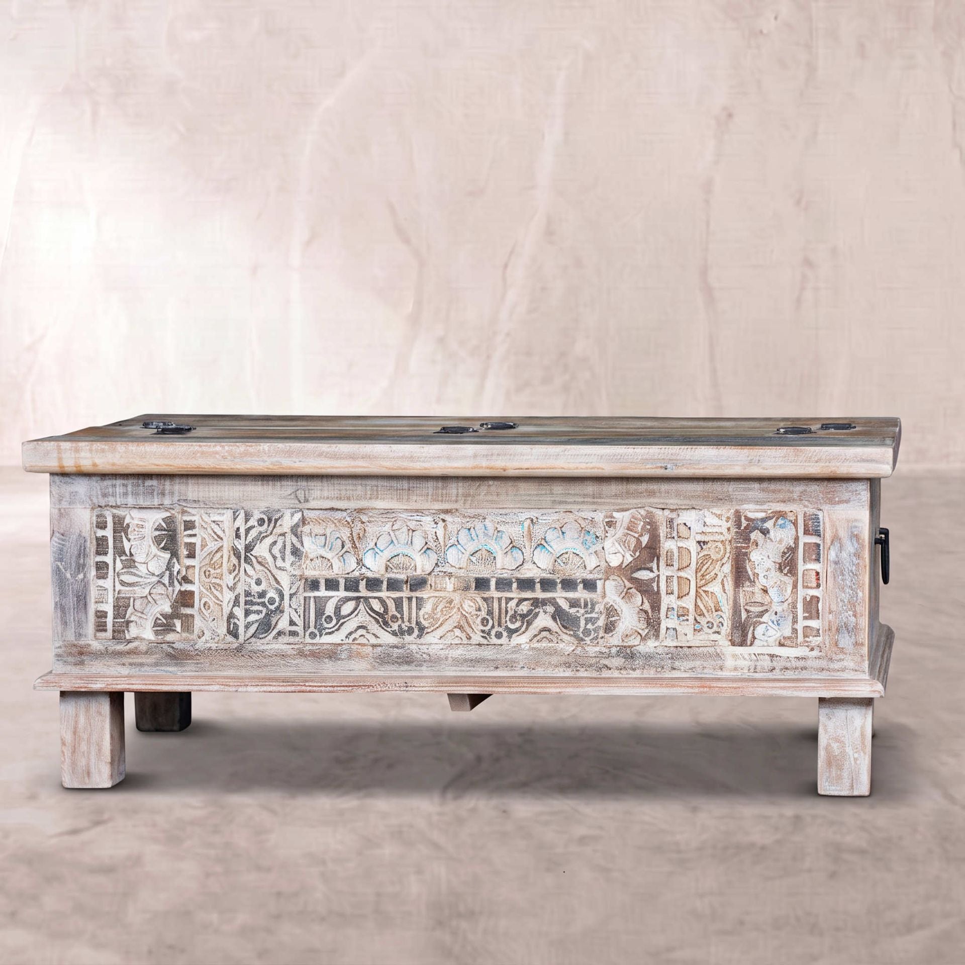Mesa de Centro Baúl de Madera ALHMIRAH 120x65x45cm | Madera de mango