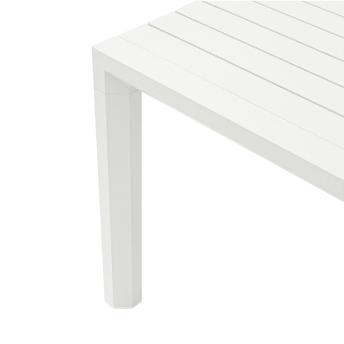 Mesa fija Byron 160 cm aluminio blanco