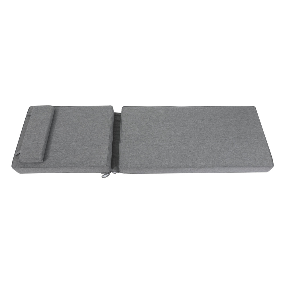 Cojín para tumbona Roxas 59x199x10 cm color gris oscuro | Kubu #