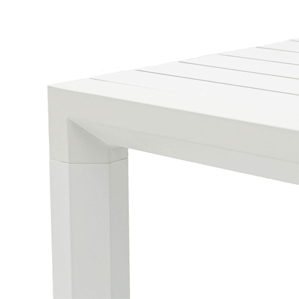 Mesa fija Byron 220 cm aluminio blanco