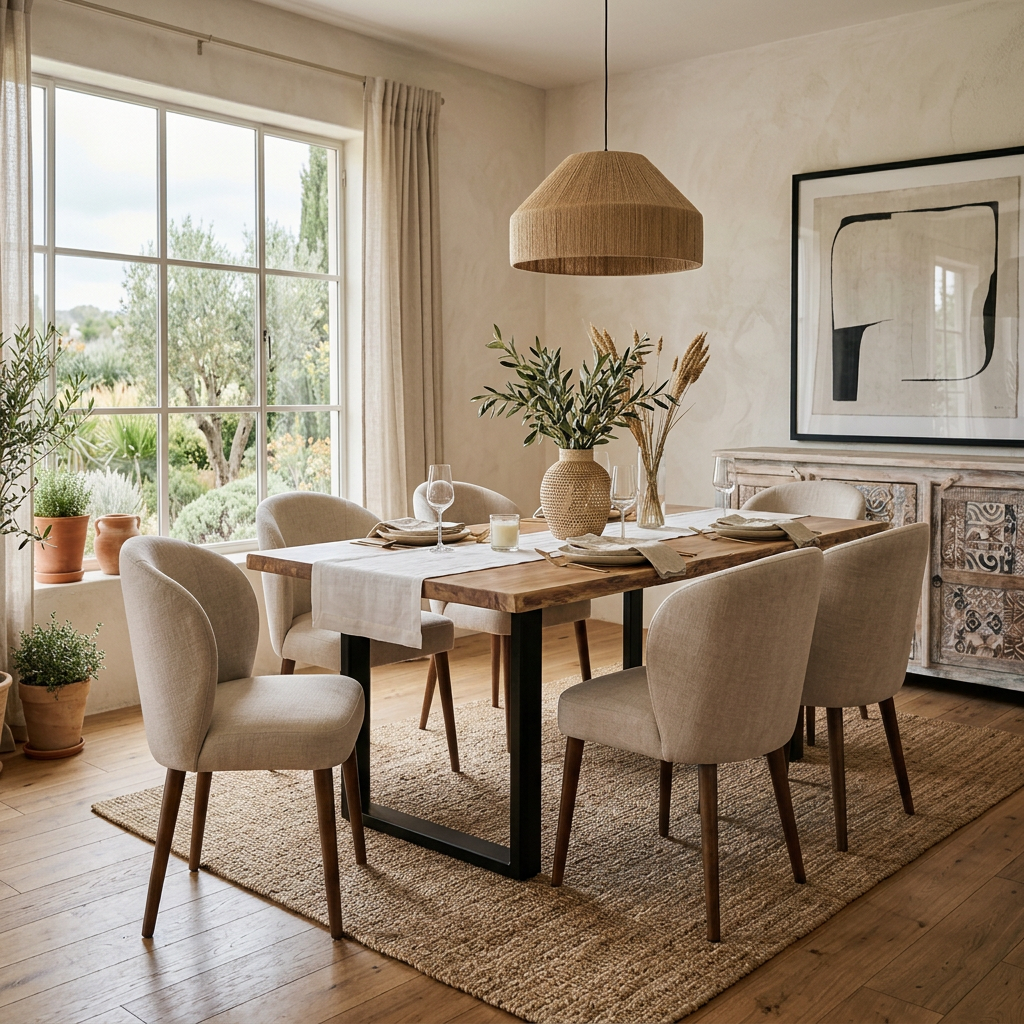 Cómo combinar mesa y sillas de comedor sin equivocarse
