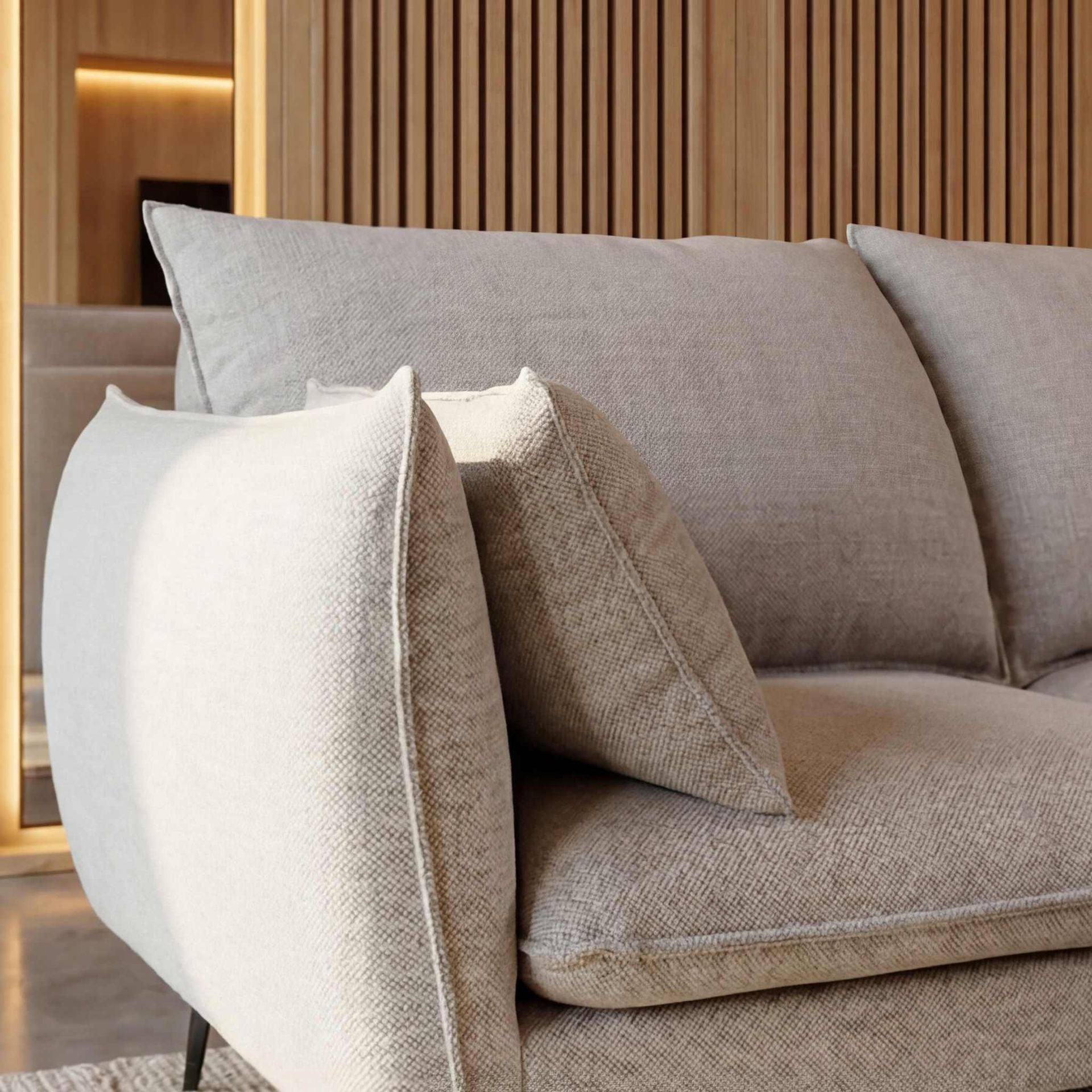 Sofá Albury Chaise Longue Derecha Blanco Perla