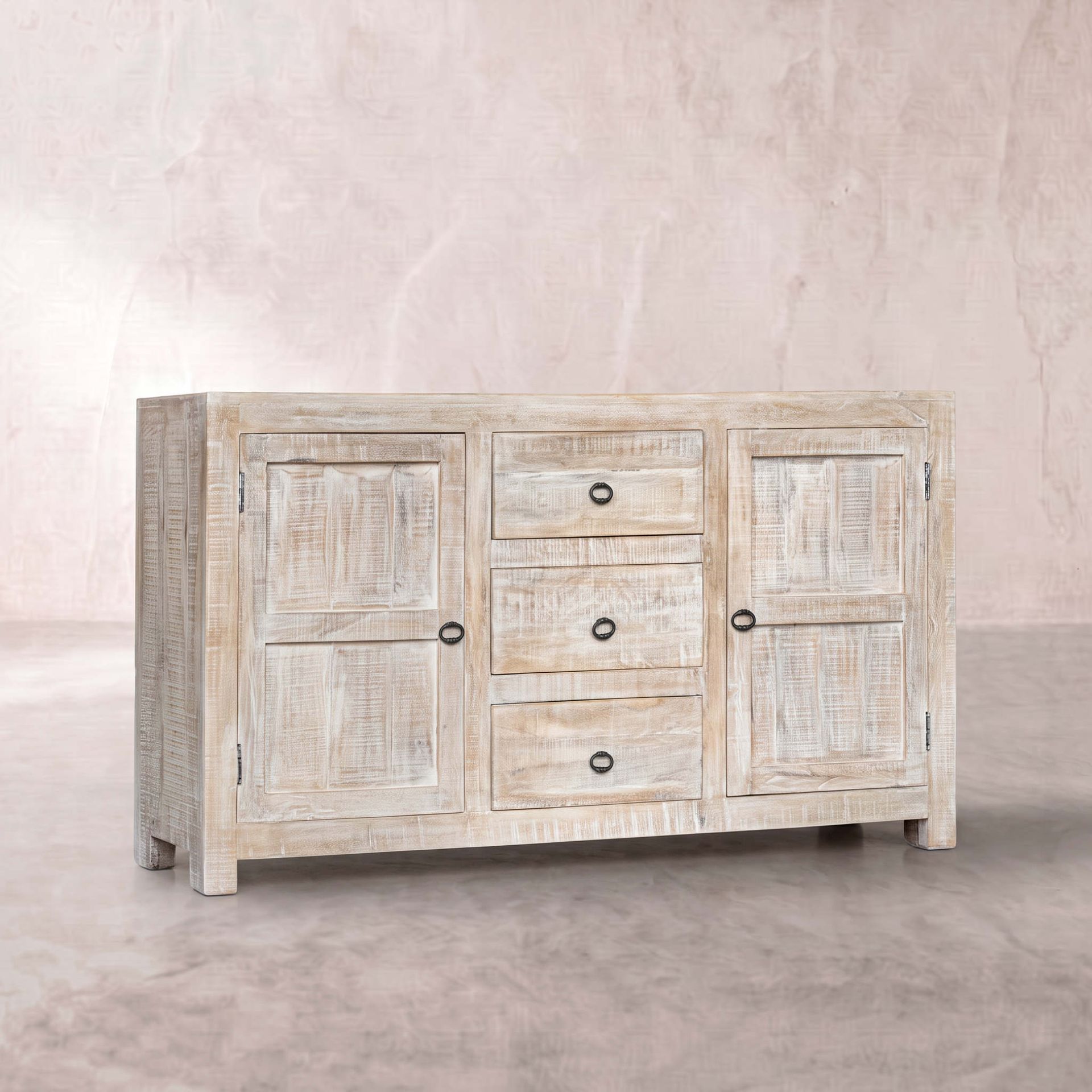 Aparador Goa 2 puertas / 3 cajones 150x40x85cm | Madera de  Mango