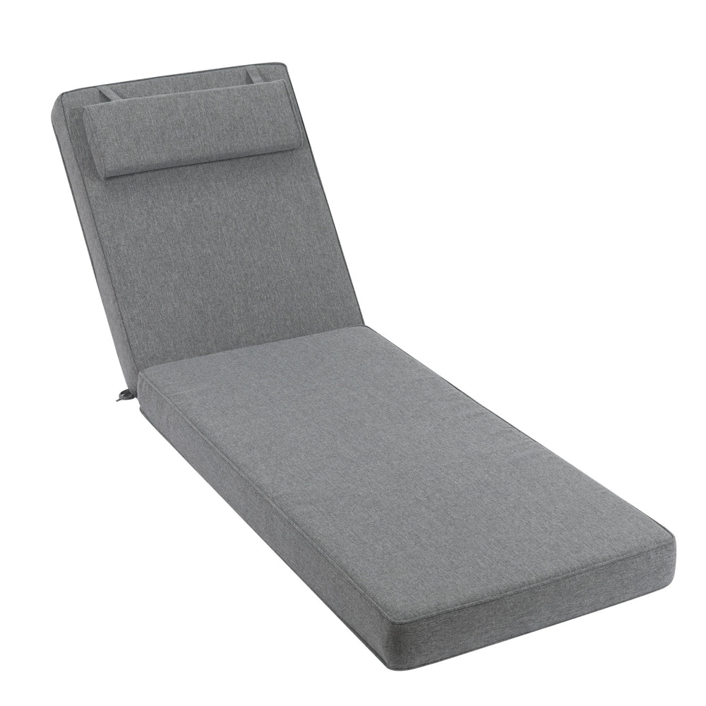 Cojín para tumbona  Roxas 59x199x10 cm color  gris oscuro | Kubu #