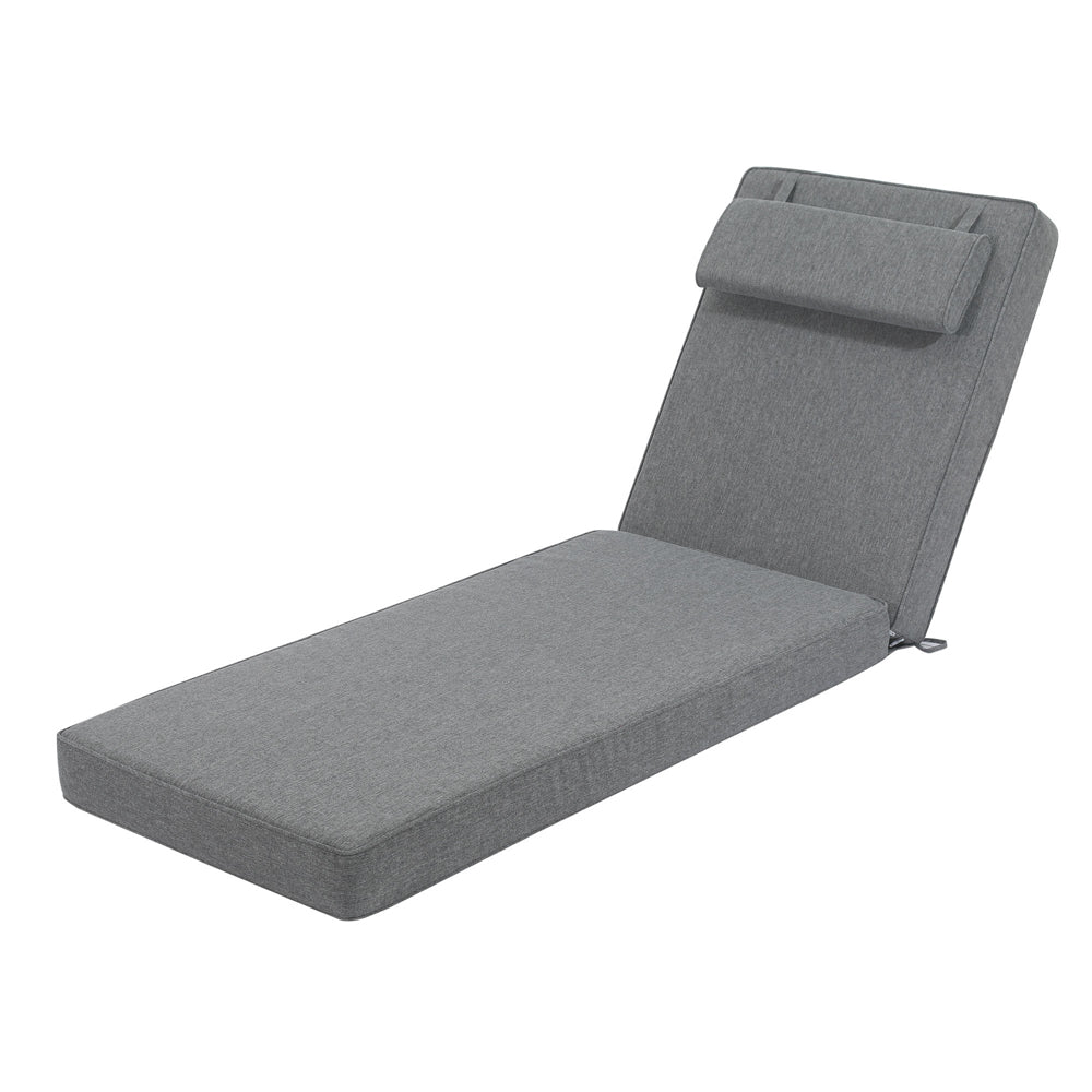 Cojín para tumbona  Roxas 59x199x10 cm color  gris oscuro | Kubu #