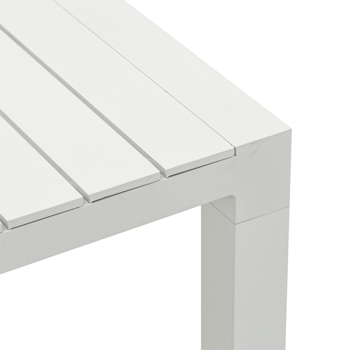 Mesa fija Byron 220 cm aluminio blanco
