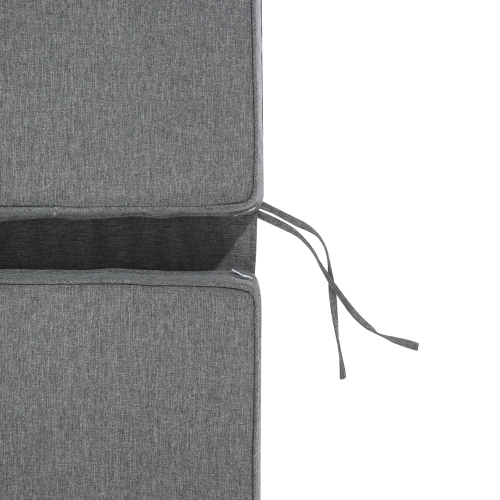 Cojín para tumbona  Roxas 59x199x10 cm color  gris oscuro | Kubu #
