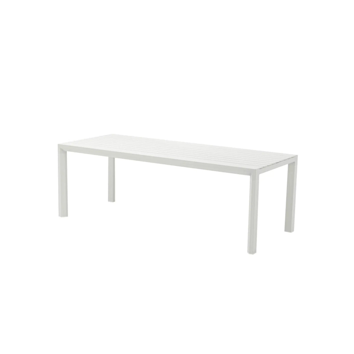 Mesa fija Byron 220 cm aluminio blanco