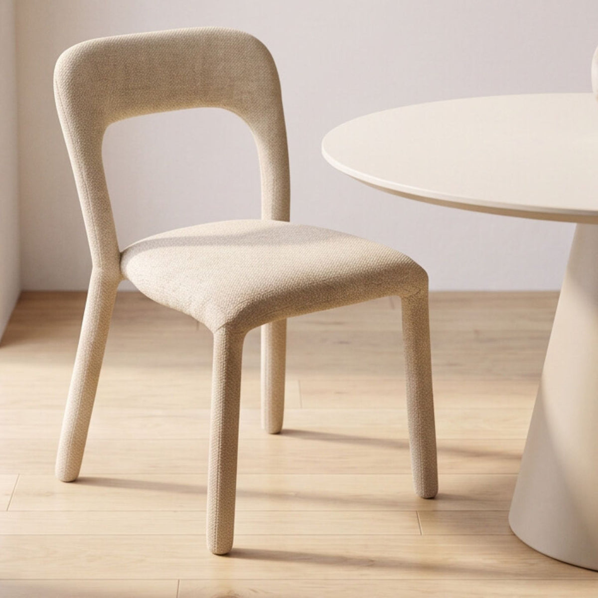 Silla de comedor Horsens Crudo | Tapizada y Apilable