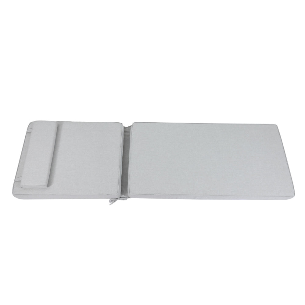 Cojín para tumbona Roxas 59x199x10 cm color  gris claro | Kubu #