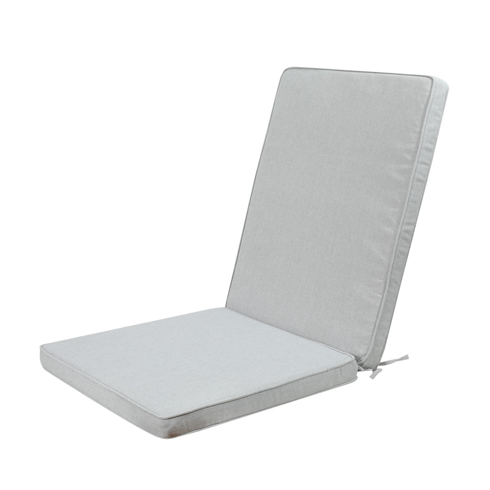 Cojín de asiento y respaldo alto 50x115x5 cm color gris claro