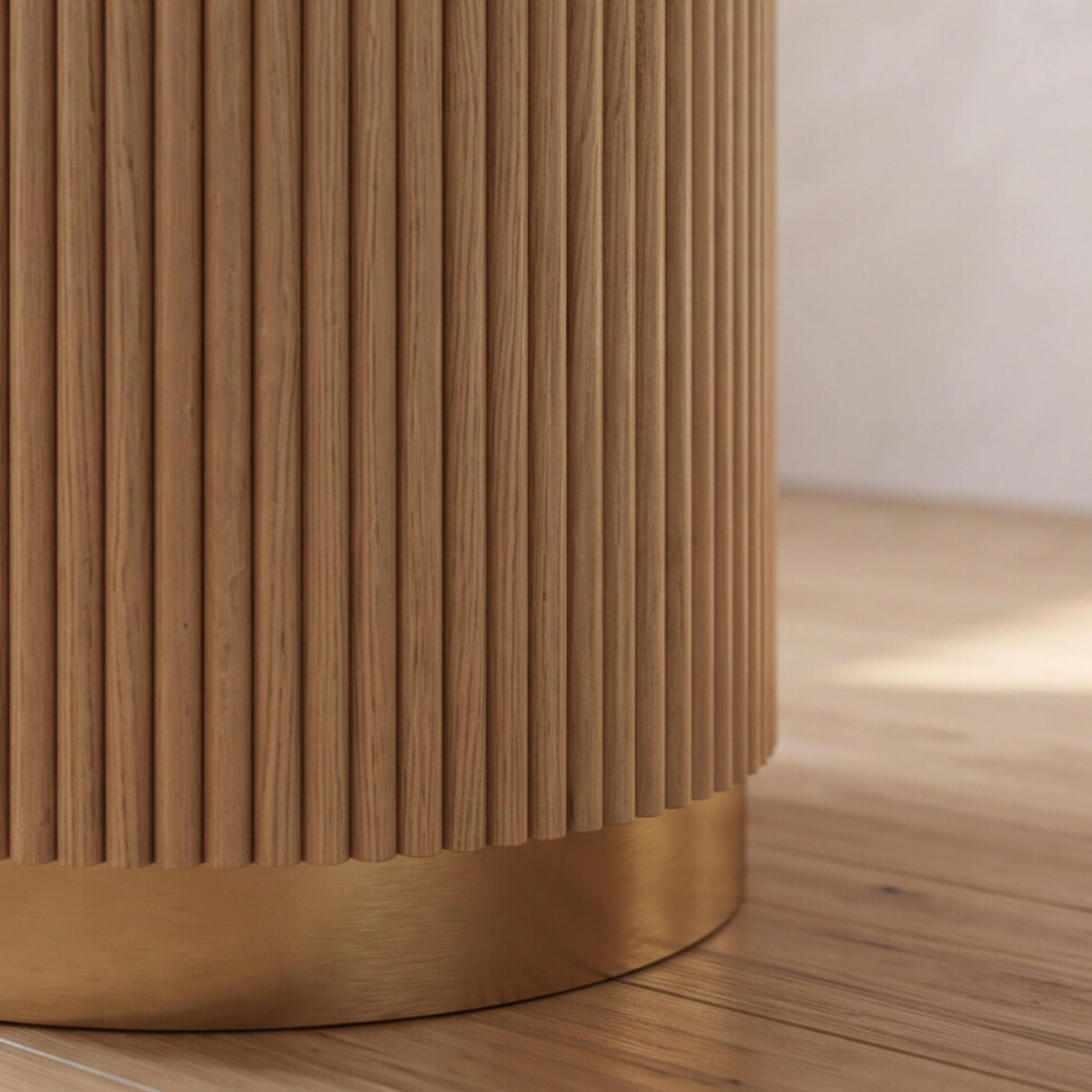 Mesa de comedor redonda Bristol Ø120cm | Madera de Mango y Mármol blanco