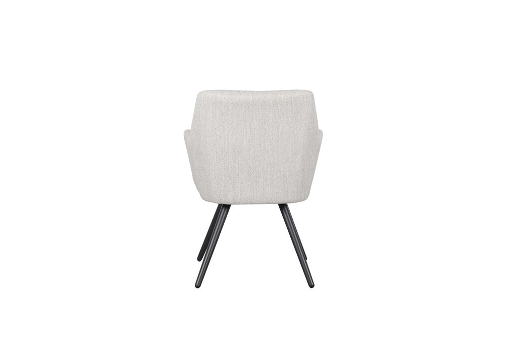 Silla de comedor Eren aluminio antracita textil beige. | Kubu #