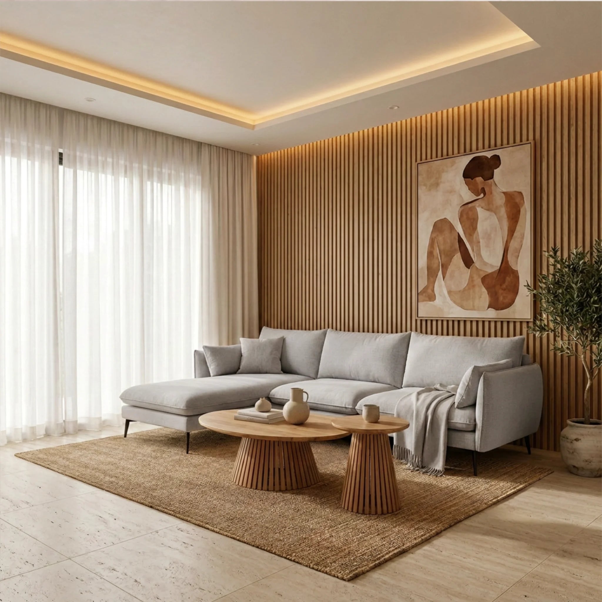 Sofá Albury Chaise Longue Izquierda Blanco Perla | KUBU